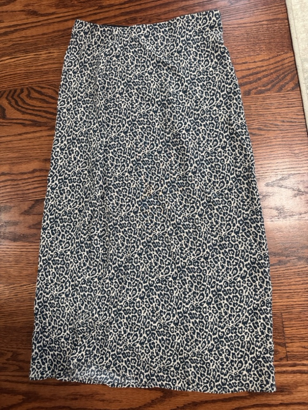 American Eagle Outfitters Leopard Print Midi Skirt in Black and Cream
